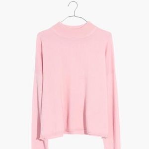 Pink Cashmere Mock Turtleneck